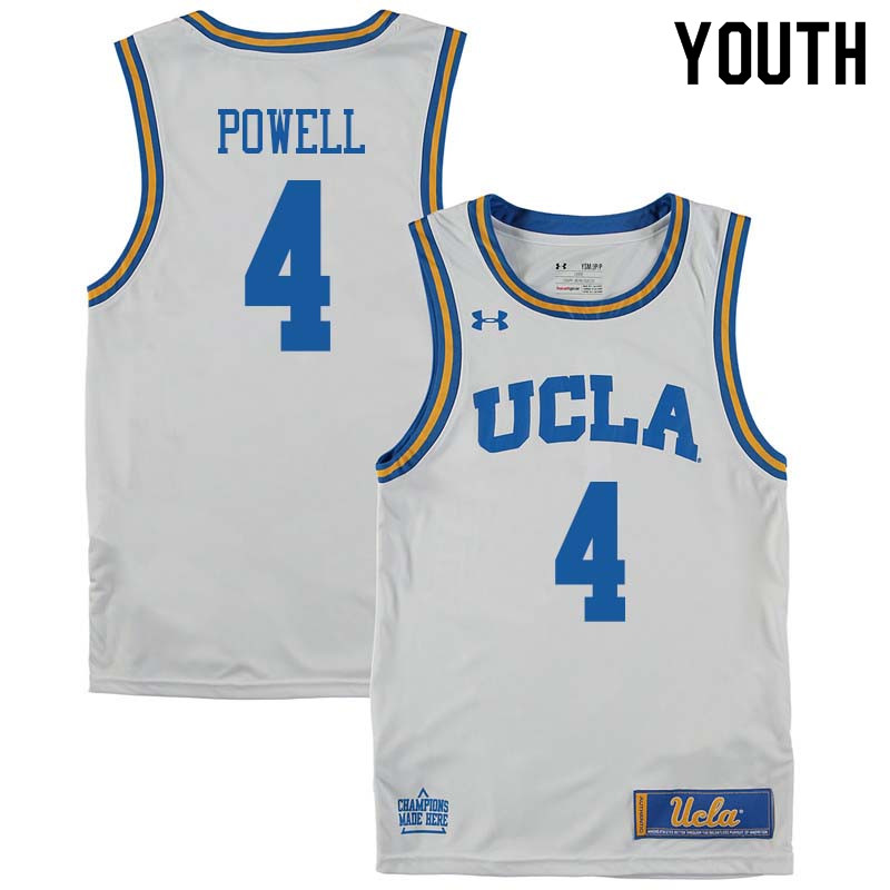 Youth #4 Norman Powell UCLA Bruins College Basketball Jerseys Sale-White